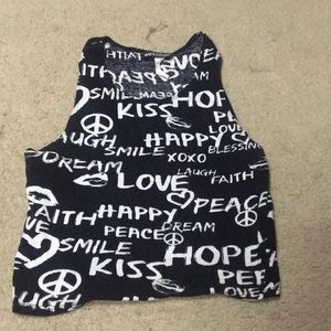 Wet seal black crop top